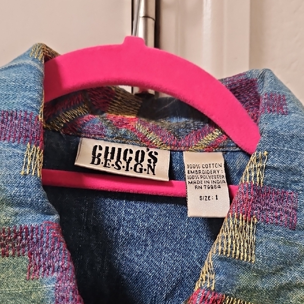 Vintage Geometric Pattern Jacket by Chico's - Picture 2 of 6